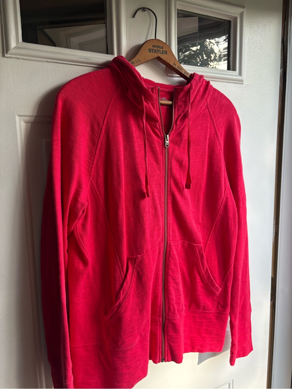 Eddie Bauer Pink 100% Cotton Full Zip  Hoodie Sweatshirt Women’s XL